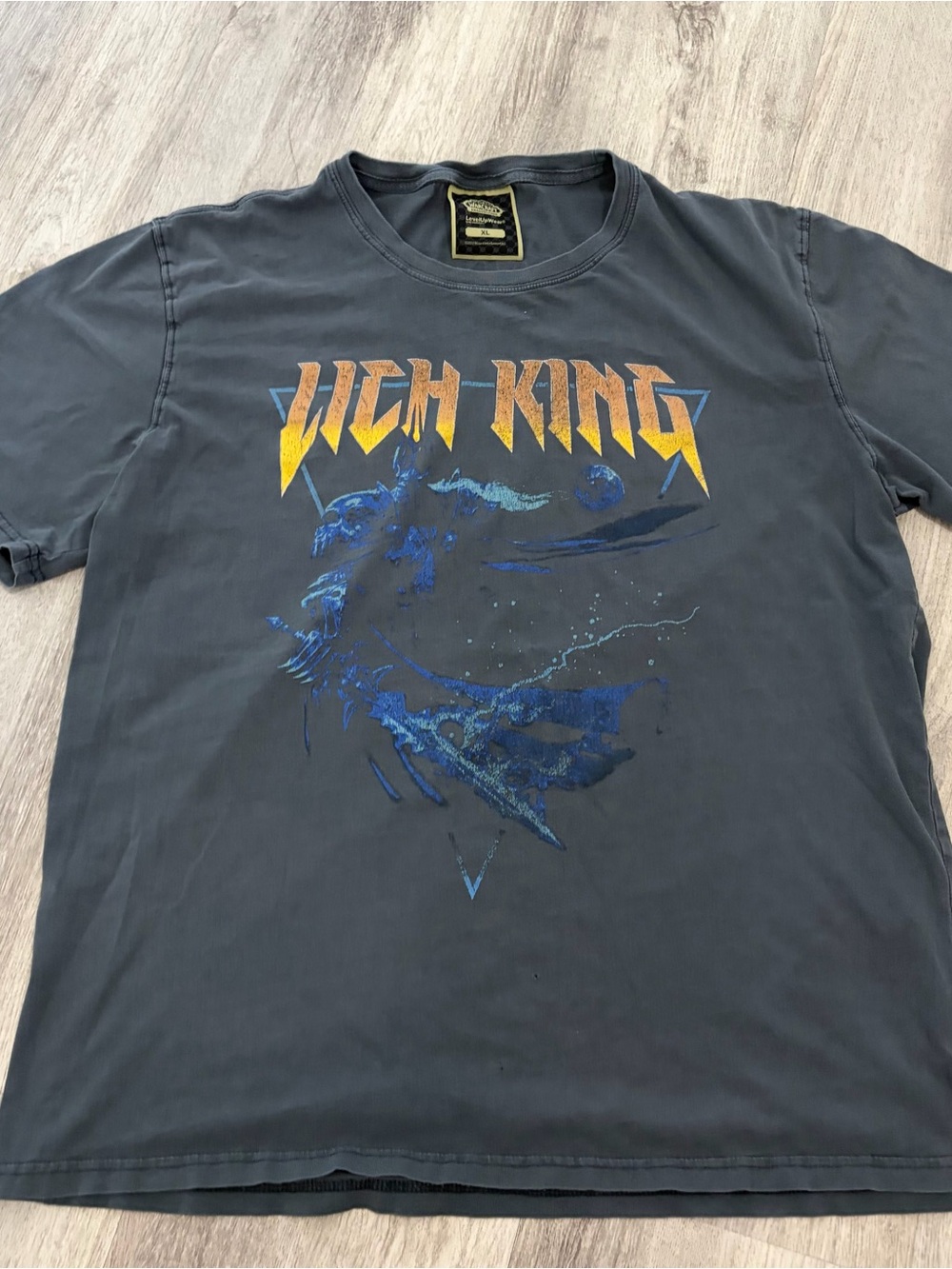World of Warcraft Lich King Metal Acid T-Shirt Mens Womens XL Level Up Blizzard